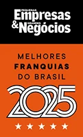 Selo do prêmio “As Melhores Franquias do Brasil” realizado por “Pequenas Empresas & Grandes Negócios” vencido pela Morana Acessórios.